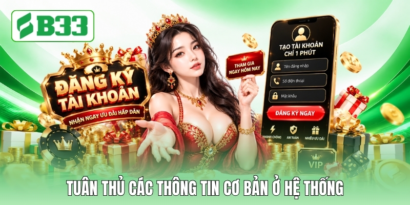 Tuân thủ các thông tin cơ bản ở hệ thống
